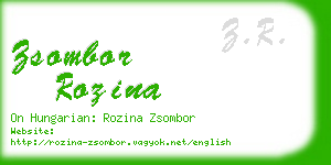 zsombor rozina business card